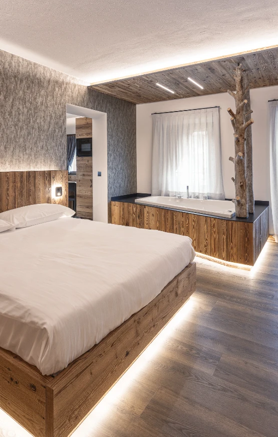 Salvans Wellness, struttura con area benessere dedicata al relax, ideale per una vacanza rigenerante sulle Dolomiti.