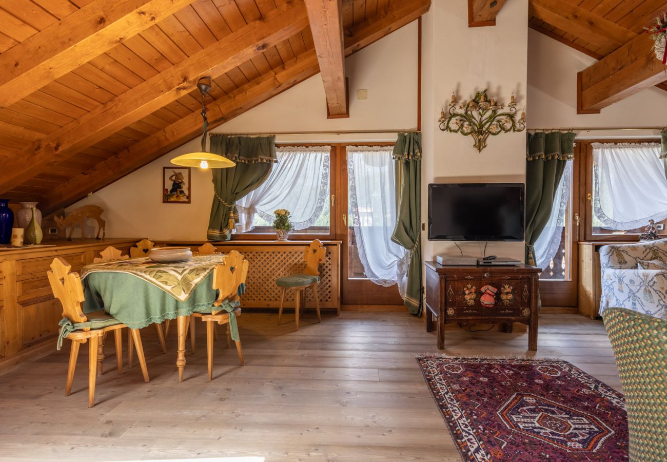 Ferienwohnung in San Vito di Cadore - Casa Belvedere 2 attic mit Dolomites view