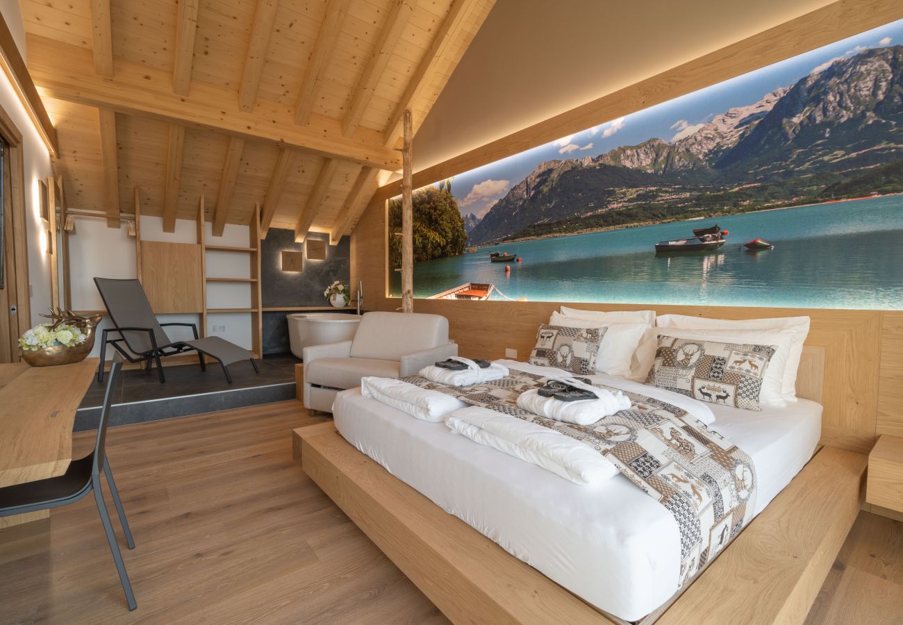 Ferienwohnung in Chies d´Alpago - Casera Cal De Mez Sora - Wellness Chalet