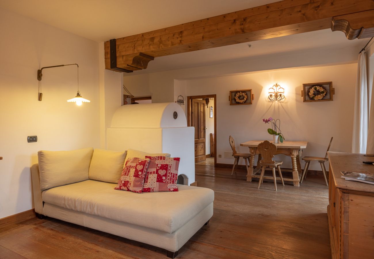 Ferienwohnung in Cortina d´Ampezzo - Casa Da l'Oio mit Balkon und Dolomitensicht